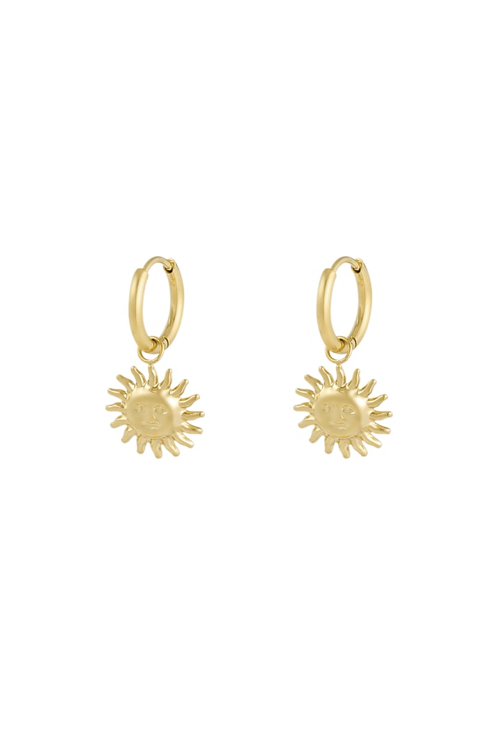 Earrings shimmering sun