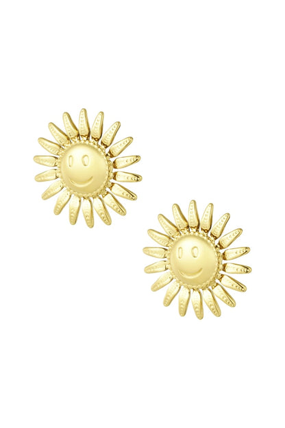 Smiling sun earrings