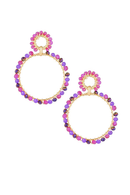 Circle of colours earrings