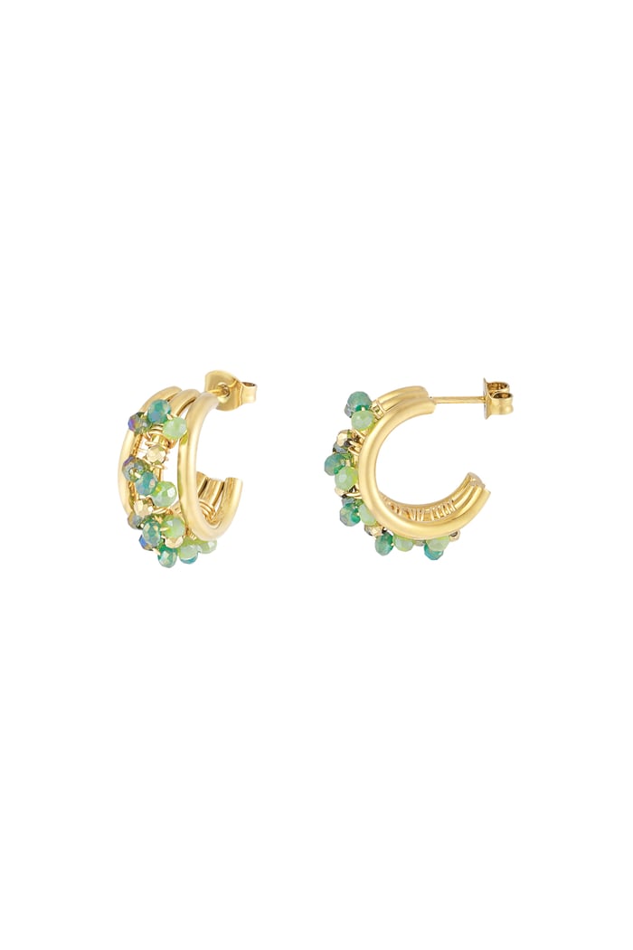 Small beads hoops earrings