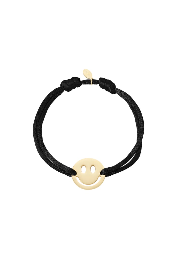 Satin bracelet with smiley