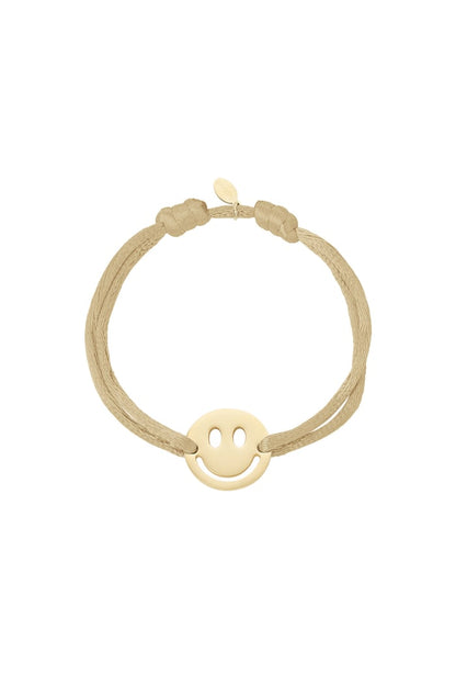 Satin bracelet with smiley