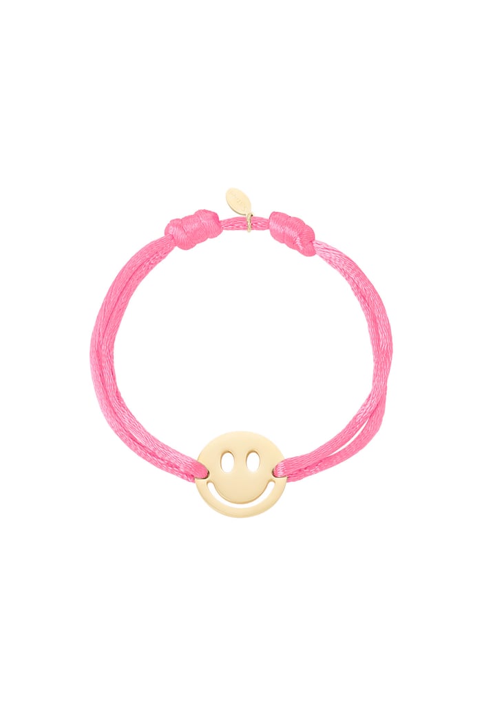 Satin bracelet with smiley