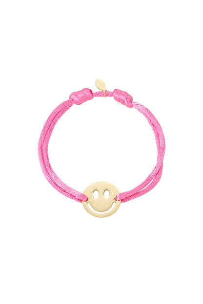 Satin bracelet with smiley