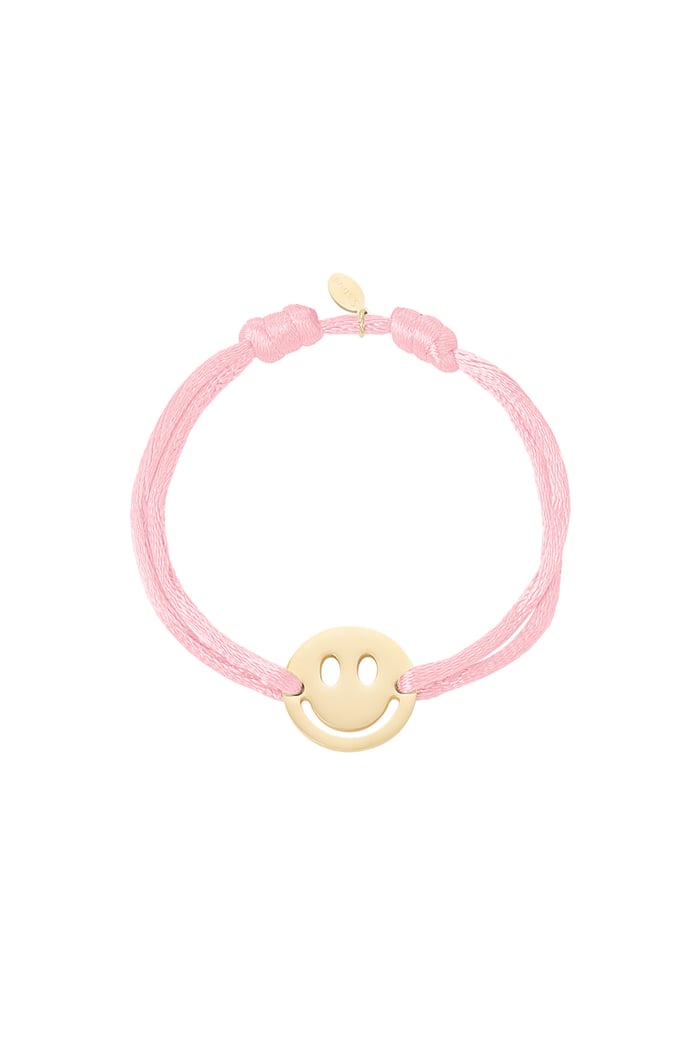 Satin bracelet with smiley