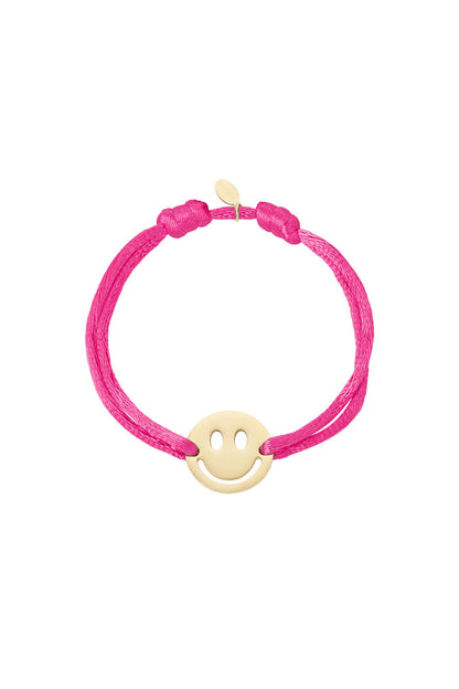 Satin bracelet with smiley