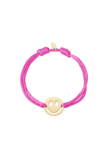 Satin bracelet with smiley