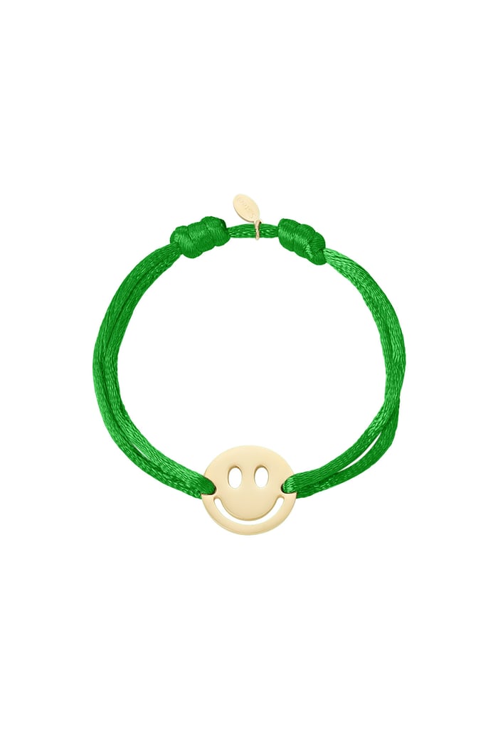 Satin bracelet with smiley