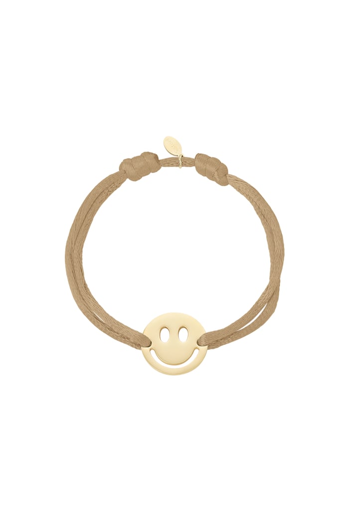 Satin bracelet with smiley