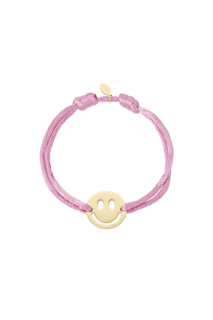 Satin bracelet with smiley