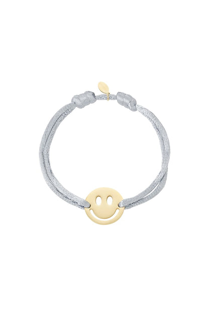 Satin bracelet with smiley