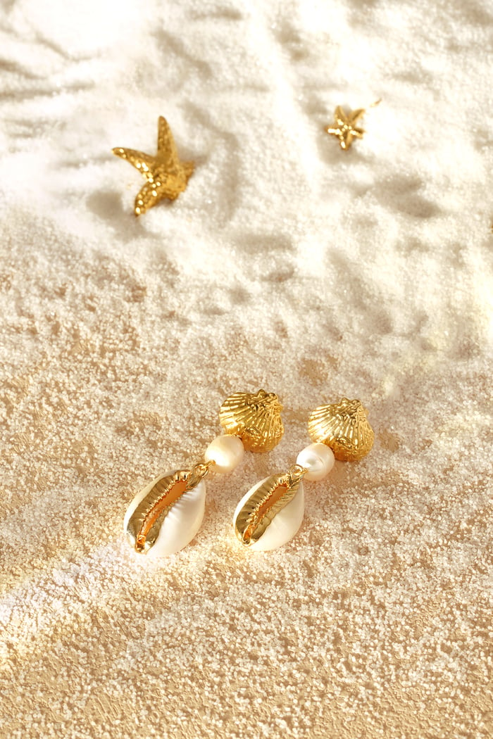 Earrings shell summer