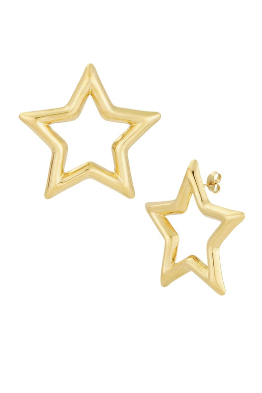 Statement star earrings